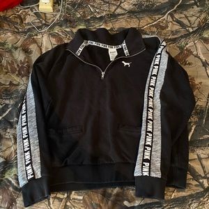vs pink half zip